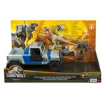 JURASSIC WORLD DINO TRACKERS SET CAMIONETA SEARCH AND SMASH SI DINOZAUR ATROCIRAPTOR, Mattel