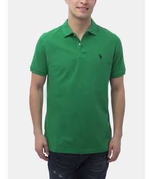 Imbracaminte Barbati US Polo Assn PIQUE SMALL LOGO POLO SHIRT KELLY GREEN NAVY