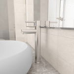 Baterie mixer de baie, nichel, 12x30 cm