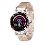 Smartwatch Fitness Sport Auriu Elegant pentru Dama Techstar® H2 cu Monitorizare Somn & Cardiaca, 