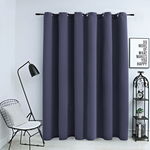 vidaXL Draperie opacă cu inele metalice, antracit, 290 x 245 cm, vidaXL