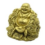 Buddha cel vesel auriu cu moneda si pepita - diverse modele