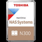 HDD NAS TOSHIBA N300 CMR (3.5'' 8TB, 7200RPM, 256MB, SATA 6Gbps, RV Sensors), bulk, TOSHIBA