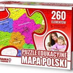 Puzzle educațional Zachem, 260 de piese. Harta Poloniei (ZACH0062), Zachem