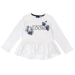 Bluza copii Chicco, alb cu model, 05461-66MC, chicco.ro