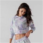 Bluză crop top tie dye cu glugă pentru femei, 4F Sportswear