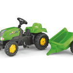 Rolly Toys - Tractor cu pedale si remorca 012169 verde