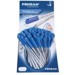 Pixuri PENSAN Triball, Varf 1 mm, 60 Buc/Set, Scriere Albastra