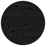 Blat de masă, negru, Ø90x2,5 cm, lemn masiv de pin