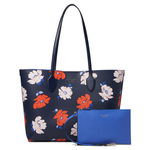 Genti Femei Kate Spade New York Bleecker Dotty Floral Printed Pvc Large Tote Parisian Navy Multi, Kate Spade New York