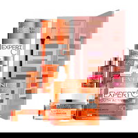 Set Eveline Expert C - Ser de noapte Expert C - 18 ml - Crema de fata Expert C Youth Activator 50+ - 50 ml - Paleta de farduri Angel Dream - 12 g, Eveline Cosmetics