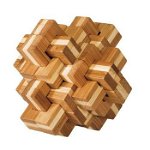 Joc logic IQ din lemn bambus Ananas 3D, Fridolin, 8-9 ani +, Fridolin