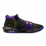 Nike, Pantofi cu amortizare pentru baschet LeBron Witness 8, Negru, Albastru Violet, 9