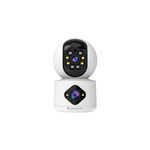 Camera supraveghere rotativa interior IP Wi-Fi PTZ cu lentila duala Vstarcam C992DR, 5 MP, 4mm-6mm, IR/lumina alba 15-30 m, microfon si difuzor, slot card