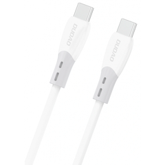 Cablu pentru incarcare si transfer de date Dudao L25SC, USB-C la USB-C, 60W, 480 Mbps, 2m, Alb