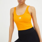 adidas Originals top Adicolor femei, culoarea portocaliu, adidas Originals