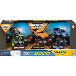 Set masini Monster Jam - Ground, Shaker Collection, 3 masinute, 1:64