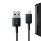 Cablu date Samsung EP-DG970BBE, USB la Tip-C, 2.1A, 1m, Negru, Samsung