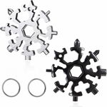 Set de 2 instrumente multifunctionale pentru bricolaj 20 in 1 Shengruili, otel inoxidabil, argintiu/negru, 6,9 x 6,9 cm, 