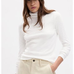 GAP, Bluza slim fit cu guler inalt, Verde persan, XL GAP, Bluza slim fit cu guler inalt, Verde persan, XL