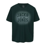 Tricou verde inchis cu print Jack & Jones Stencild