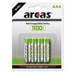 Set 4 baterii Reincarcabile Arcas AAA LR3 Acumulatori Preincarcati Ni-MH 1.2V 1100mAh