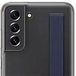Husa de protectie Samsung Galaxy S21 FE (G990) - Clear Strap Cover, Gri inchis