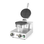 Aparat preparare vafe/waffles, profesional, rotunde, Hendi, diametru 19 cm, 1000w, timer, termostat reglabil, invelis neaderent Teflon, 2500x3800x(h)5900mm, HENDI