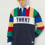 Tommy Jeans longsleeve din bumbac Archive Games cu model, DM0DM19787, Tommy Jeans