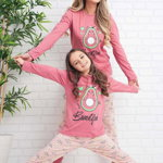 Set Pijamale Mama Fiica cu Imprimeu Beautiful Avocado, Haine de vis