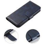 Husa Magnet Wallet Stand compatibila cu iPhone 14 Blue, OEM