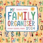 My Family Organiser - ABC - 2024 Square Wall Calendar 