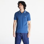 FRED PERRY Twin Tipped Polo Short Sleeve Tee Midnight Blue/ Ecru/ Light Ice, FRED PERRY