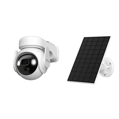 Camera supraveghere exterior wireless GSM 4G WiFi cu panou solar Imou AOV PT, 5MP, 3.6mm, IR 20m, acumulator 10.000 mAh, microfon si difuzor, always on video, sirena, spotlight, auto tracking, lumina rosie/albastra, slot card, fara SIM inclus, IMOU