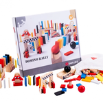 Set constructie trasee de tip Domino, 115 piese din lemn, +7 ani, Dorjee