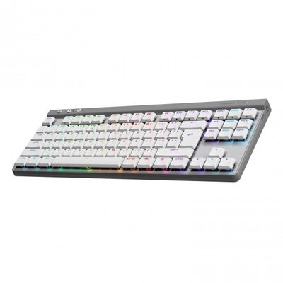 Tastatura gaming Logitech G G515 wireless Bluetooth alb iluminare RGB
