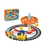 Set de constructie, Tren cu sine Dinosaur Playground, 57 piese, toy