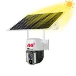 Camera de Supraveghere Solara 4G 3 MP, Full HD 1080p, Panou Solar 5W, Rezistenta La Apa IP 66, Alba