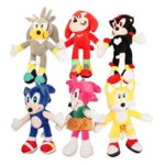 Set 6 jucarii de plus, Sonic the Hedgehog, 18x15 cm, Recostore, REC1541, OEM