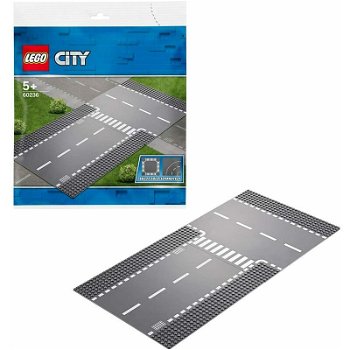 LEGO - Accesoriu Intersectie dreapta si in T , ® City, Multicolor