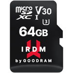 Card de memorie microSDXC Goodram IRDM 64GB,UHS I, Cls 10 + Adaptor, GoodRam