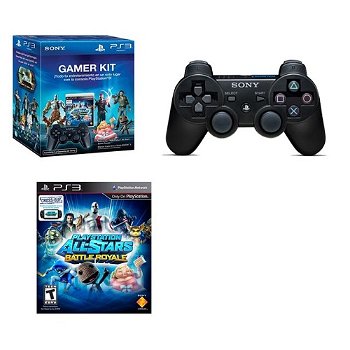 Controller Dualshock 3 Black + All-Stars Battle Royale PS3