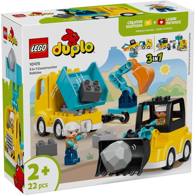 LEGO DUPLO Orasul Meu Vehicule de Constructii 3 in 1 10475