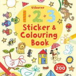 Carte de activitati "123 sticker and colouring book", 3 ani+, Usborne