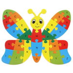 Puzzle lemn multicolor Invata Alfabetul, 