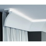 Cornisa decorativa pentru LED din poliuretan KF801 - 12x6x200 cm, Manavi , Manavi