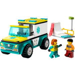 Lego City Ambulanta de Urgenta si Snowboarder 60403, Lego