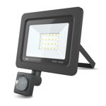 Proiector Forever Light Proxim, 24 LED-uri, 20 W, 4500 K, 1600 lm, IP66, senzor de miscare, aluminiu, sticla, Negru, Forever Light