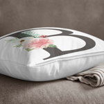 Față de pernă Minimalist Cushion Covers Floral Alphabet B, 45 x 45 cm, Minimalist Cushion Covers