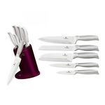 Set cutite inox 6 piese, suport inox Purple Berlinger Haus, BH 2270